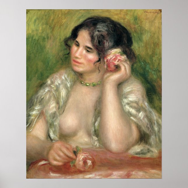 Póster Pierre A Renoir | Gabrielle with a Rose (Frente)