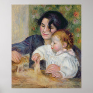 Póster Pierre A Renoir   Gabrielle y Jean
