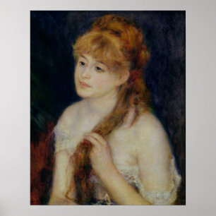 Póster Pierre A Renoir   Joven descortezando el pelo