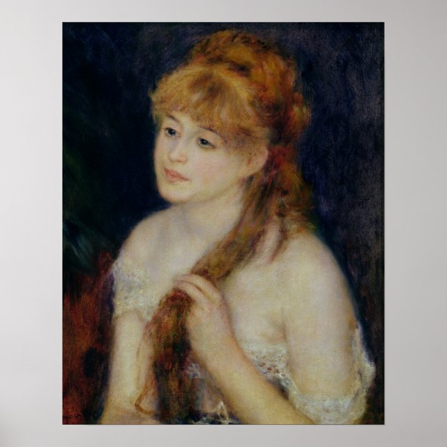 Póster Pierre A Renoir | Joven descortezando el pelo (Frente)