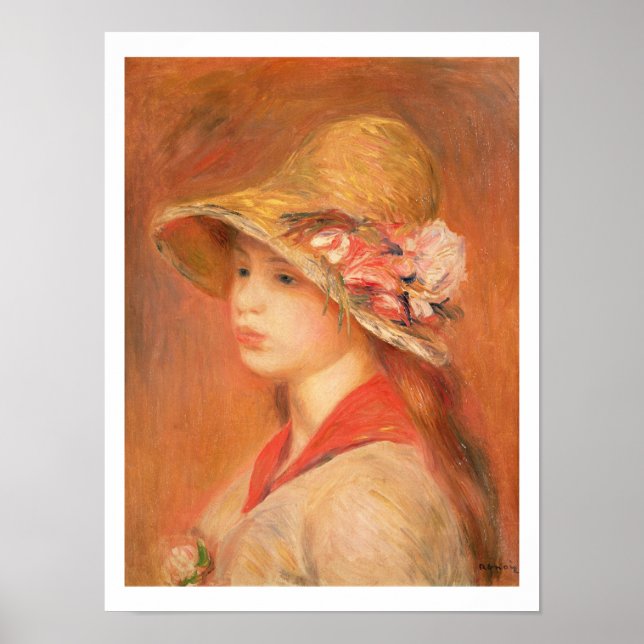 Póster Pierre A Renoir | Joven en un Gorra (Frente)