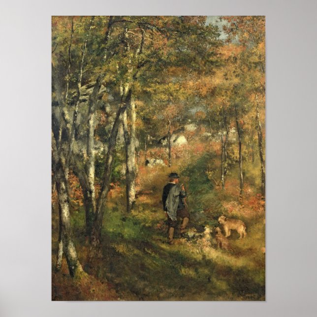 Póster Pierre A Renoir | Jules Le Coeur en el bosque (Frente)