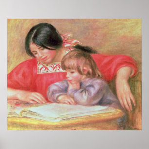 Póster Pierre A Renoir Leontine y Coco