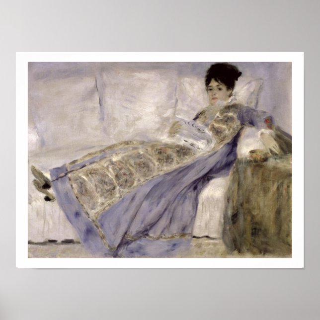 Póster Pierre A Renoir | Madame Monet en un Sofa (Frente)