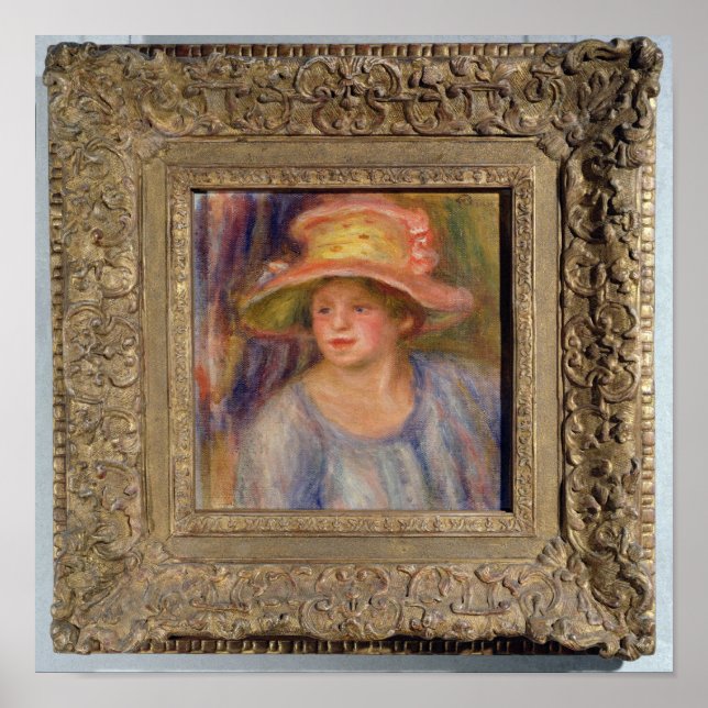 Póster Pierre A Renoir | Mujer con Gorra (Frente)
