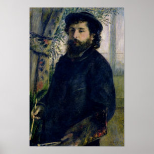 Póster Pierre A Renoir   Portrait of Claude Monet