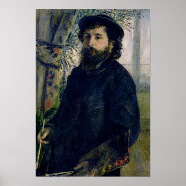 Póster Pierre A Renoir | Portrait of Claude Monet (Frente)