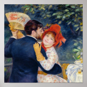 Póster Pierre A Renoir Una danza en el país