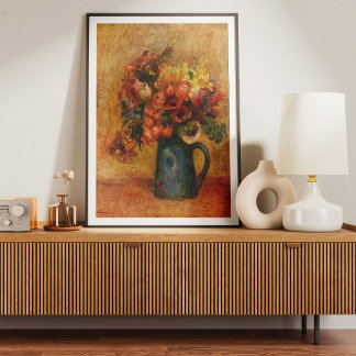 Póster Pierre-Auguste Renoir 1889 Jarrón de Flores