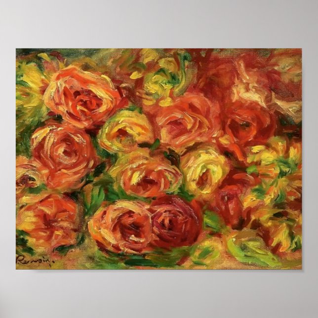 Póster Pierre-Auguste Renoir - Armful of Rosas (Frente)