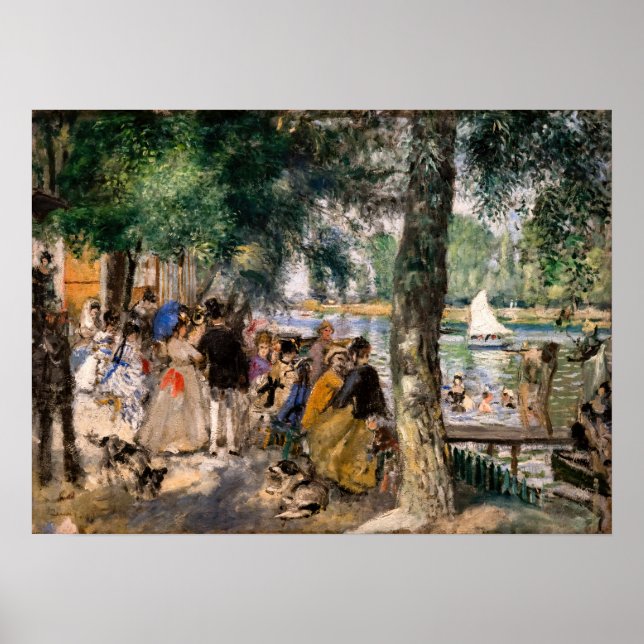 Póster Pierre-Auguste Renoir - Bañarse en el Sena (Frente)