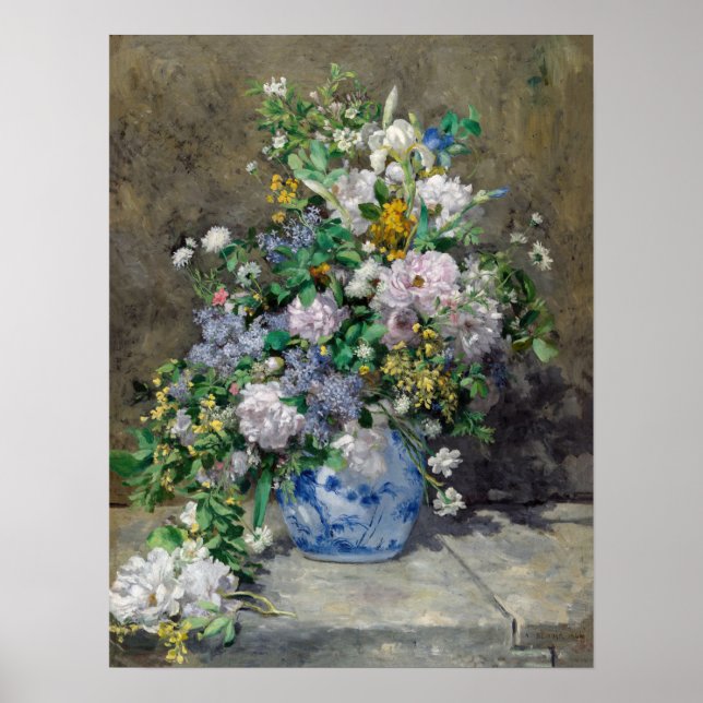 Póster Pierre-Auguste Renoir - Bouquet de primavera (Frente)