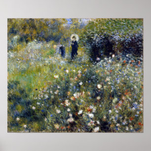 Póster Pierre-Auguste Renoir con una sombrilla