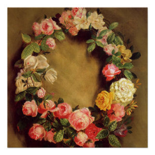 Póster Pierre-Auguste Renoir - Corona de Rosas