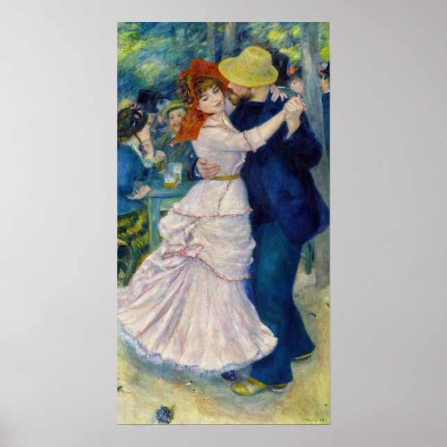 Póster Pierre-Auguste Renoir - Dance at Bougival (Frente)