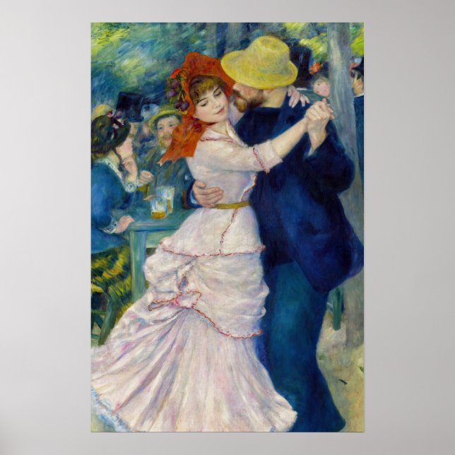 Póster Pierre-Auguste Renoir - Dance at Bougival (Frente)