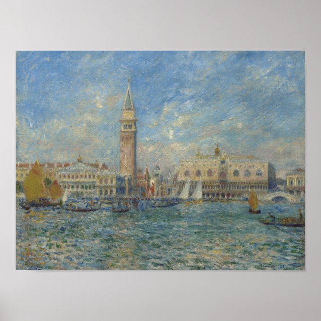 Póster Pierre Auguste Renoir Doges Palace Venecia Italia (Frente)