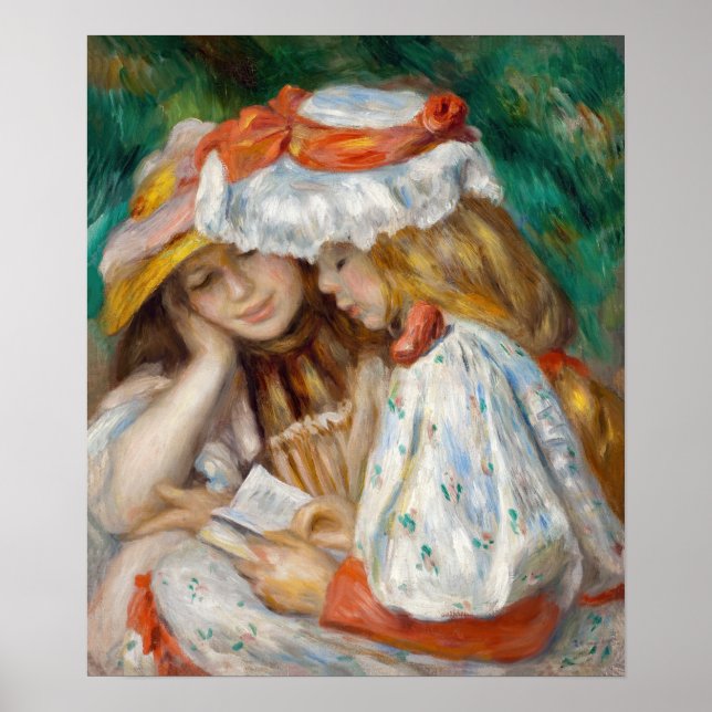 Póster Pierre-Auguste Renoir - Dos Chicas leyendo (Frente)