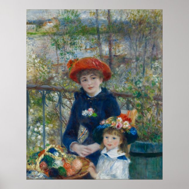 Póster Pierre-Auguste Renoir - Dos Hermanas (Frente)