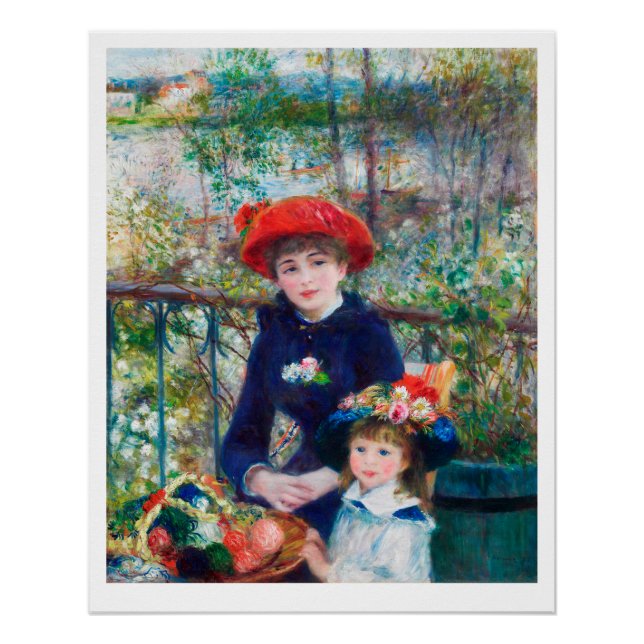 POSTER : PIERRE AUGUSTE RENOIR: DOS HERMANAS, 1881 (Anverso)