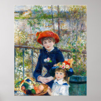 Póster Pierre-Auguste Renoir - Dos hermanas en la terraza