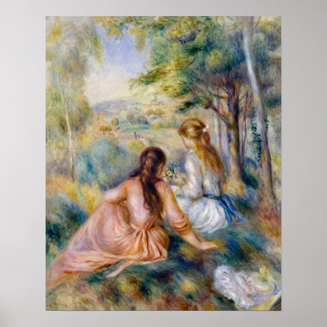 Póster Pierre-Auguste Renoir - En el prado (Frente)