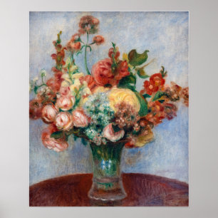 Póster Pierre-Auguste Renoir - Flores en una plaza