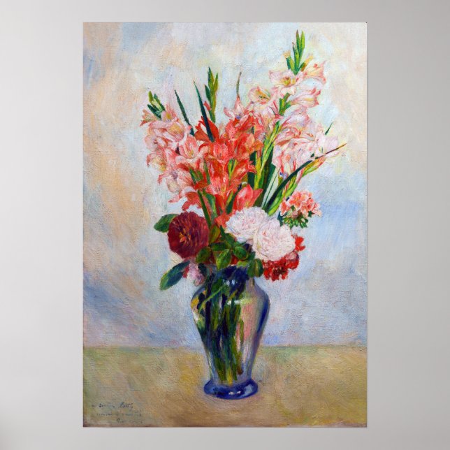 Póster Pierre-Auguste Renoir - Gladioli (Frente)