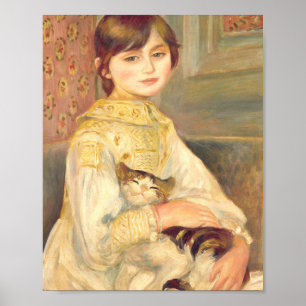 Póster Pierre Auguste Renoir - Julie Manet Con Gato