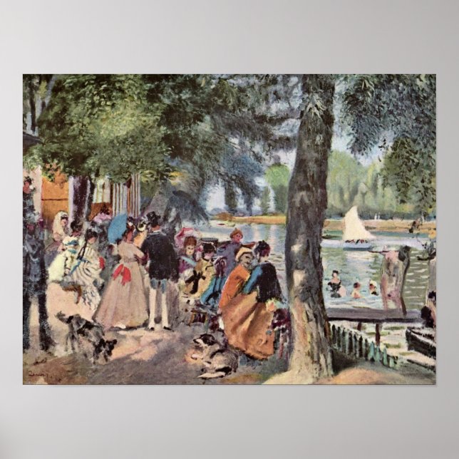 Póster Pierre-Auguste Renoir - La Grenouillere (Frente)