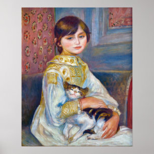 Póster Pierre-Auguste Renoir - Niño con Gato