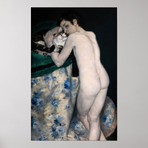 Póster Pierre-Auguste Renoir - Niño con un Gato