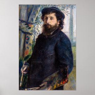 Póster Pierre Auguste Renoir - Portrait of Claude Monet