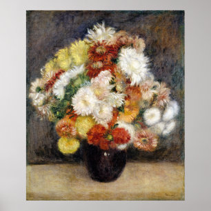 Póster Pierre-Auguste Renoir Ramo de Crisantemos 