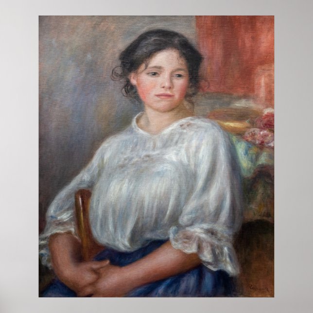 Póster Pierre-Auguste Renoir - Sentada joven (Frente)