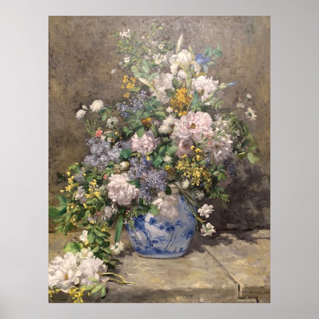 Póster Pierre-Auguste Renoir Spring Bouquet (Frente)