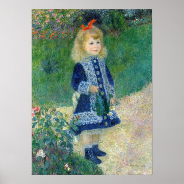 Póster Pierre-Auguste Renoir - Un Chica con capacidad par (Frente)
