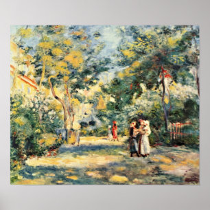 Póster Pierre-Auguste Renoir - Un jardín en Montmartre