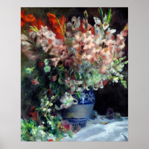 Póster Pierre-Auguste Renoir Vintage Gladioli en una caja