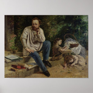 Póster Pierre Joseph Proudhon y sus hijos