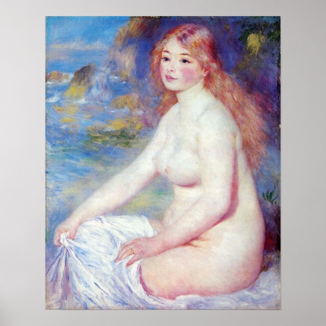 Póster Pierre Renoir - El bañador rubio (Frente)