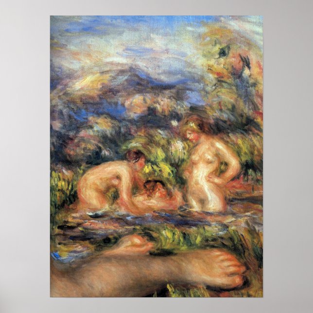 Póster Pierre Renoir - Los bañistas (detalle) (Frente)