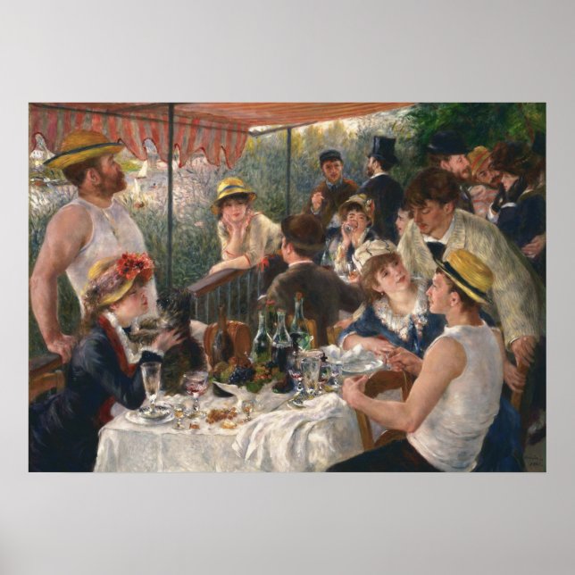Póster PIERRE RENOIR - Luncheon del Fiesta del barco 1881 (Frente)