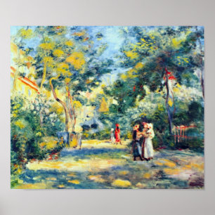 Póster Pierre Renoir - Un jardín en Montmartre