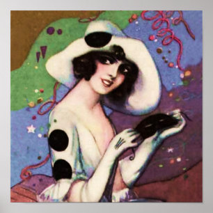 Póster Pierrette festiva en celebración de Sophia Chiostr