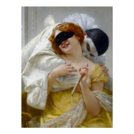 Póster Pierrot and Columbine - Guillaume Seignac