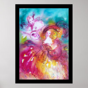 Póster Pierrot y Arlecchina
