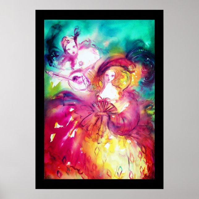 Póster Pierrot y Arlecchina (Frente)