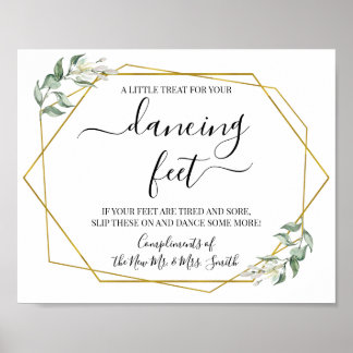 Póster Pies bailarines señas de los labios flops boda ver