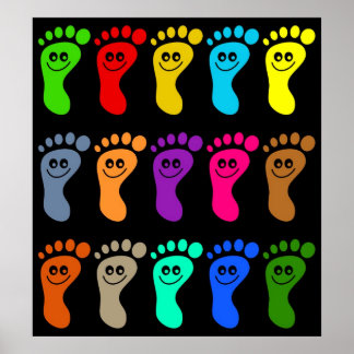 Póster Pies coloridos